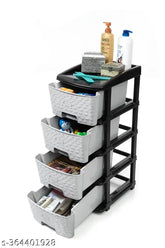 Grey plastic 4x10cm storage organizer for clothes, books, toys, shoes, socks etc